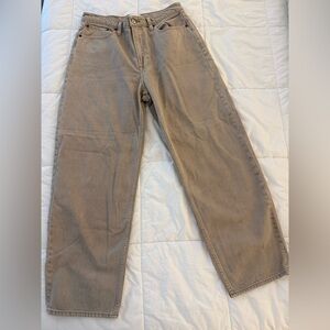 Abercrombie & Fitch Beige tapered High Rise Jeans